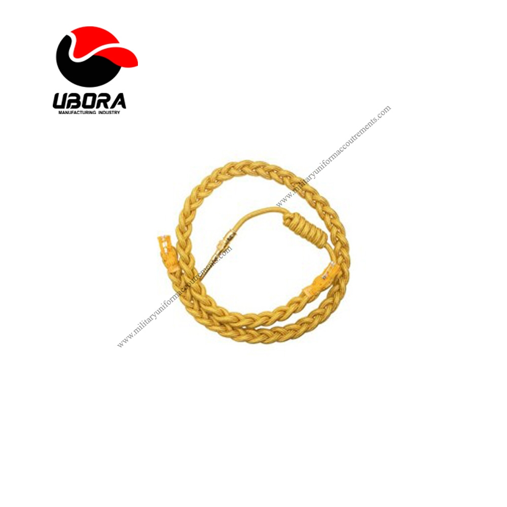 Service Aiguillette- Synthetic Gold Military Police aiguilette , Customized aiguilette Wholesale